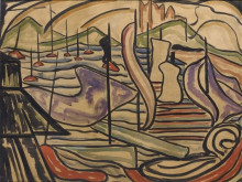 Копия картины "harbor scene" художника "хемскерк якоба ван"