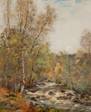 Репродукция картины "the moriston river" художника "хендерсон джон"