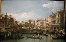 Репродукция картины "grand canal, view from north" художника "беллотто бернардо"