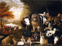 Картина "peaceable kingdom" художника "хикс эдвард"