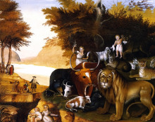 Копия картины "peaceable kingdom" художника "хикс эдвард"