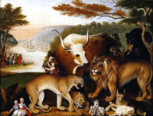 Картина "peaceable kingdom" художника "хикс эдвард"