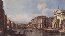 Репродукция картины "view of the grand canal at san stae" художника "беллотто бернардо"