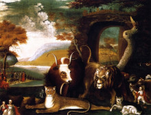 Копия картины "peaceable kingdom" художника "хикс эдвард"
