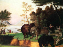 Картина "peaceable kingdom" художника "хикс эдвард"