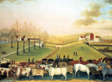 Копия картины "the cornell farm" художника "хикс эдвард"