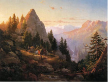 Копия картины "sugar loaf peak, el dorado county" художника "хилл томас"