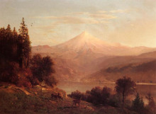Копия картины "view of mount hood" художника "хилл томас"