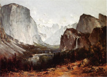 Картина "a view of yosemite valley" художника "хилл томас"