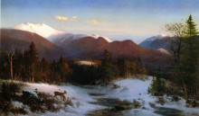 Картина "mount lafayette in winter" художника "хилл томас"