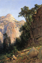 Репродукция картины "north dome, yosemite valley" художника "хилл томас"