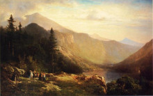 Картина "an artist&#39;s view of mt. lafayette" художника "хилл томас"