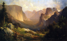 Копия картины "a view up yosemite valley" художника "хилл томас"