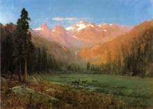 Копия картины "view of cascade lake, near tahoe" художника "хилл томас"