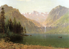 Картина "view of lake tahoe, looking across emerald bay" художника "хилл томас"