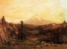 Копия картины "mount shasta and castle lake, californi" художника "хилл томас"