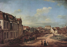 Картина "view of the square of zelazna brama, warsaw" художника "беллотто бернардо"