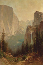 Копия картины "early morning, yosemite valley" художника "хилл томас"