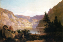 Репродукция картины "mountain lake" художника "хилл томас"