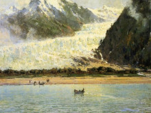 Репродукция картины "the davidson glacier" художника "хилл томас"
