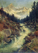 Копия картины "sir donald peak and selkirk glacier, canada" художника "хилл томас"