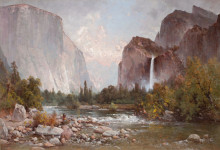 Картина "fishing in the yosemite valley" художника "хилл томас"