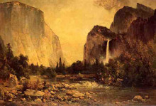 Картина "lone fisherman in yosemite" художника "хилл томас"