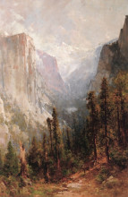 Копия картины "el capitan with clouds rest beyond, yosemite" художника "хилл томас"