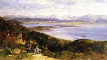 Копия картины "san diego bay from point loma" художника "хилл томас"