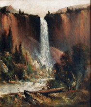 Картина "angler&#39;s camp below nevada falls" художника "хилл томас"