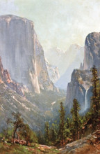 Репродукция картины "early morning, yosemite valley" художника "хилл томас"