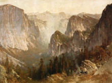 Копия картины "piute indian encampment, yosemite" художника "хилл томас"