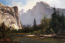 Репродукция картины "royal arches and half dome, yosemite" художника "хилл томас"