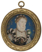 Репродукция картины "queen elizabeth i" художника "хиллиард николас"
