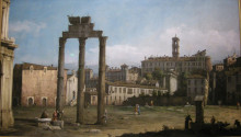 Репродукция картины "ruins of the forum, rome" художника "беллотто бернардо"