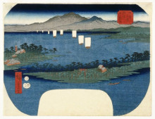 Копия картины "ama no hashidate in tango province" художника "хиросигэ утагава"