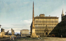 Картина "rome: view of the piazza di san giovanni in laterano" художника "беллотто бернардо"