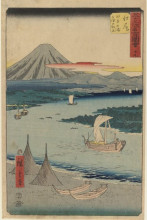 Картина "folio from the upright gojusan tsuji tokaido" художника "хиросигэ утагава"