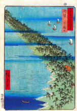 Картина "amanohashidate peninsula in tango province" художника "хиросигэ утагава"