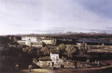 Репродукция картины "view of the villa cagnola at gazzada nevarese" художника "беллотто бернардо"