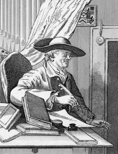 Картина "english librettist thomas morell" художника "хогарт уильям"