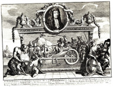 Копия картины "frontispiece and its explanation (hurdibras)" художника "хогарт уильям"