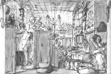 Копия картины "industrious &#39;prentice performing duties of christian" художника "хогарт уильям"