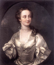 Копия картины "portrait of a young woman" художника "хогарт уильям"