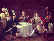 Копия картины "portrait of lord george graham in his saloon" художника "хогарт уильям"