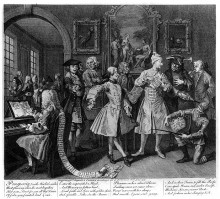 Копия картины "surrounded by artists and professors" художника "хогарт уильям"