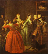 Картина "the theft of a watch" художника "хогарт уильям"