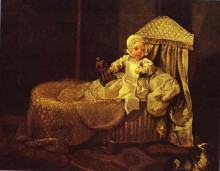 Картина "gerard anne edwards in his cradle" художника "хогарт уильям"