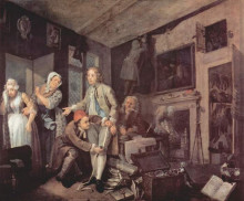 Копия картины "the heir" художника "хогарт уильям"