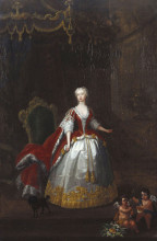 Картина "portrait of augusta of saxe gotha" художника "хогарт уильям"